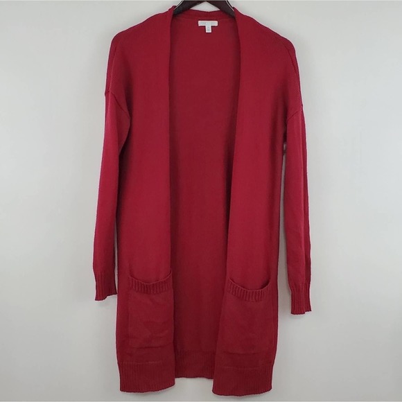Abound Long Knit Patch Pocket Open Front Cardigan - Picture 1 of 4